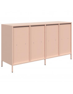Credenza Rosa 135x39x73,5 cm in Acciaio Laminato a Freddo