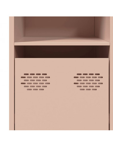 Credenza Rosa 135x39x73,5 cm in Acciaio Laminato a Freddo