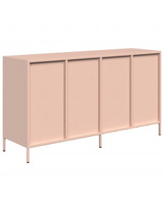 Credenza Rosa 135x39x73,5 cm in Acciaio Laminato a Freddo