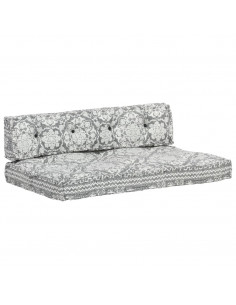 Cuscino per Divani Pallet Grigio Chiaro in Tessuto Patchwork