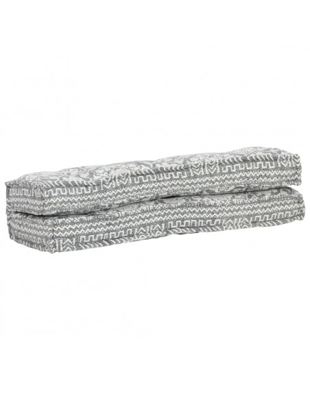 Cuscino per Divani Pallet Grigio Chiaro in Tessuto Patchwork
