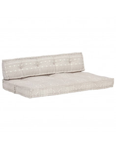 Cuscino per Divani Pallet Marrone Chiaro in Tessuto Patchwork