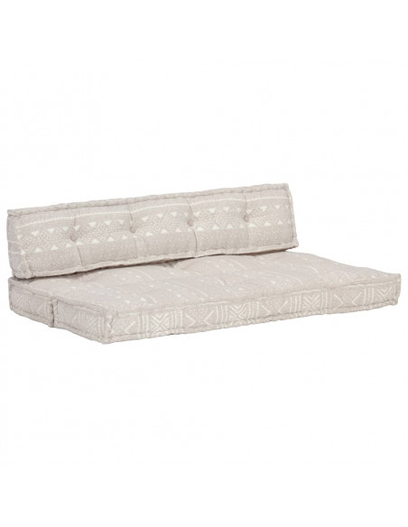 Cuscino per Divani Pallet Marrone Chiaro in Tessuto Patchwork