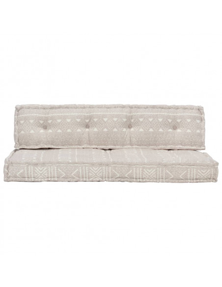 Cuscino per Divani Pallet Marrone Chiaro in Tessuto Patchwork