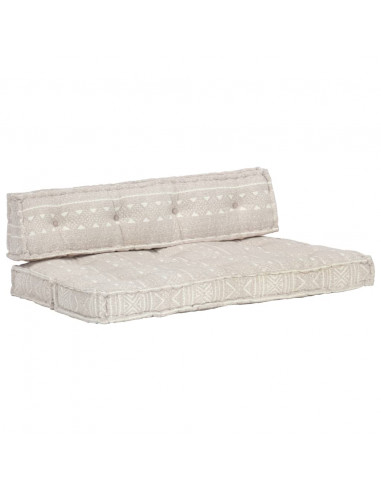 Cuscino per Divani Pallet Marrone Chiaro in Tessuto Patchwork