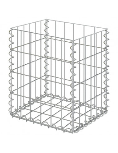 Gabbioni 2 pz in Acciaio Zincato 30x30x40 cm