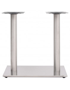 Gamba per Tavolino da Bar Argento 70x40x72 cm in Acciaio Inox 2