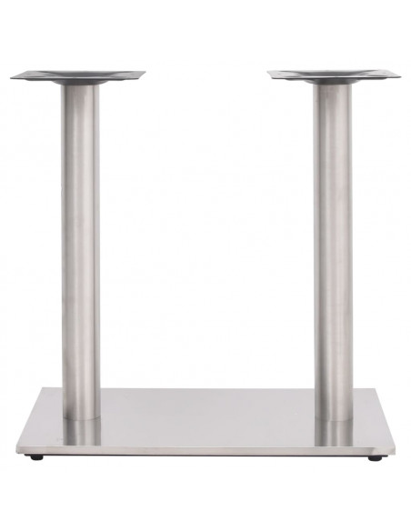 Gamba per Tavolino da Bar Argento 70x40x72 cm in Acciaio Inox