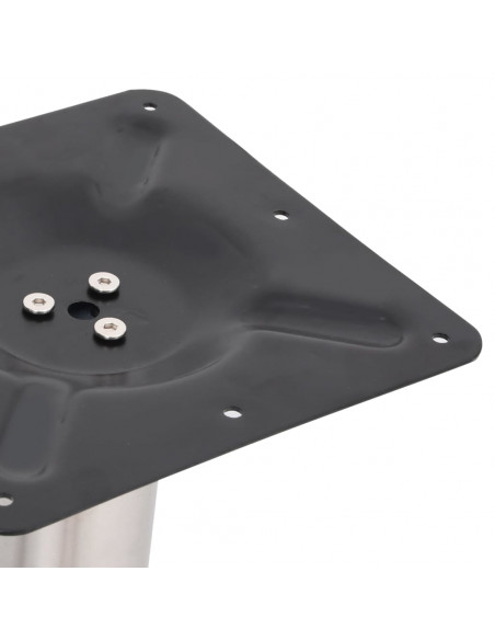Gamba per Tavolino da Bar Argento 70x40x72 cm in Acciaio Inox