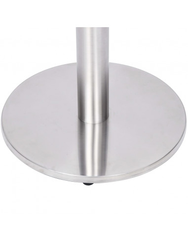 Gamba per Tavolino da Bar Argento Ø45x107 cm in Acciaio Inox