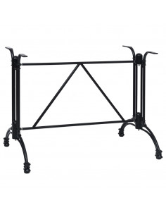 Gamba per Tavolino da Bar Nero 93x60x72 cm in Alluminio