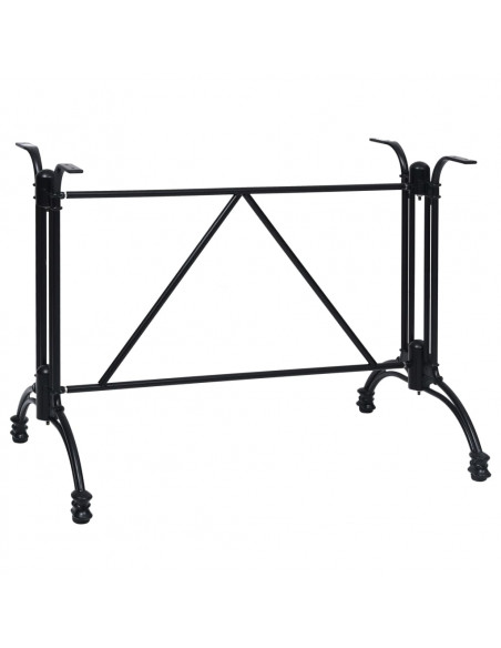 Gamba per Tavolino da Bar Nero 93x60x72 cm in Alluminio