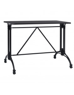 Gamba per Tavolino da Bar Nero 93x60x72 cm in Alluminio 2