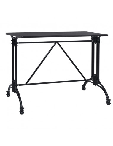 Gamba per Tavolino da Bar Nero 93x60x72 cm in Alluminio