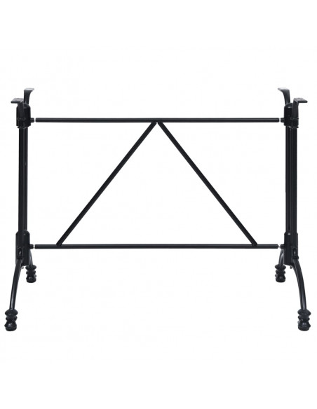 Gamba per Tavolino da Bar Nero 93x60x72 cm in Alluminio