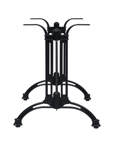 Gamba per Tavolino da Bar Nero 93x60x72 cm in Alluminio