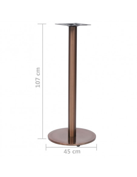 Gamba per Tavolino da Bar Oro Ø45x107 cm in Acciaio Inox