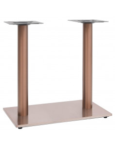 Gamba per Tavolino da Bar Ottone 70x40x72 cm in Acciaio Inox