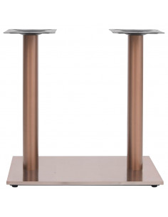 Gamba per Tavolino da Bar Ottone 70x40x72 cm in Acciaio Inox 2