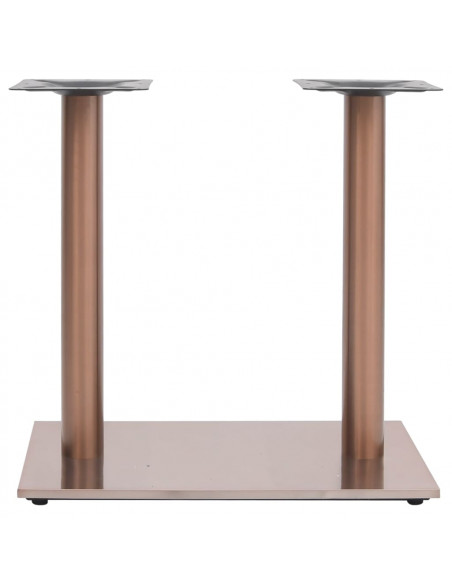 Gamba per Tavolino da Bar Ottone 70x40x72 cm in Acciaio Inox
