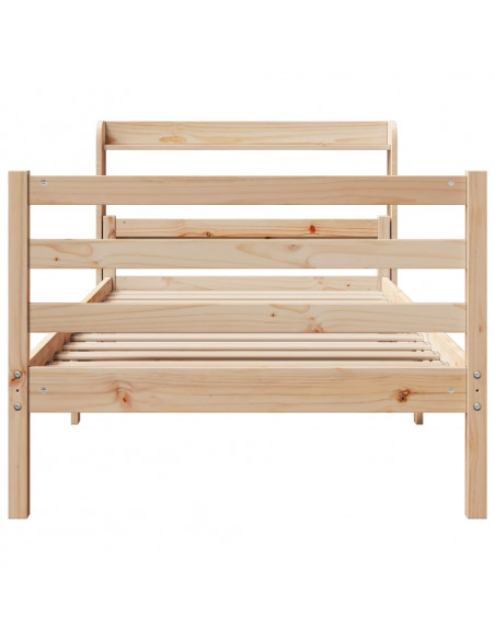 Giroletto con Testiera 100x200 cm Legno Massello di Pino