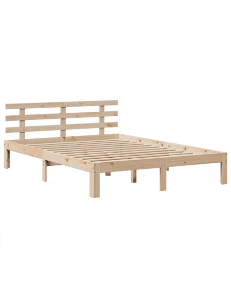 Giroletto con Testiera 140x190 cm in Legno Massello di Pino