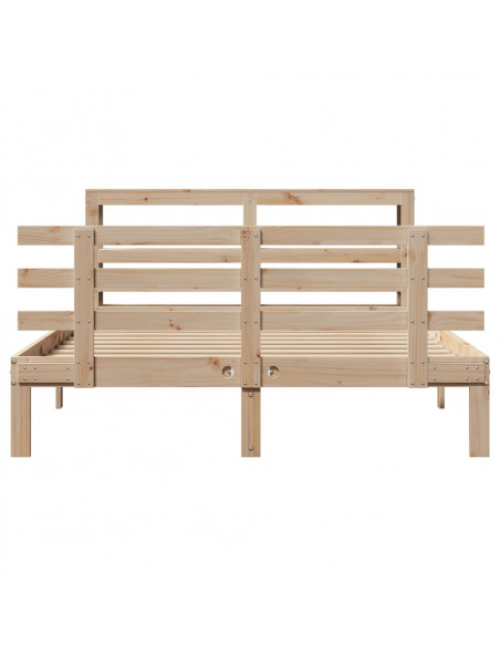 Giroletto con Testiera 140x200 cm in Legno Massello di Pino