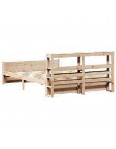 Giroletto con Testiera 140x200 cm in Legno Massello di Pino 2