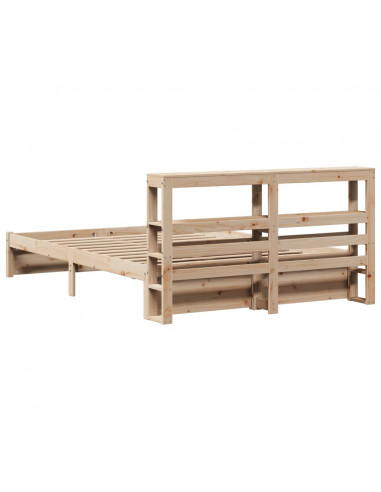 Giroletto con Testiera 140x200 cm in Legno Massello di Pino