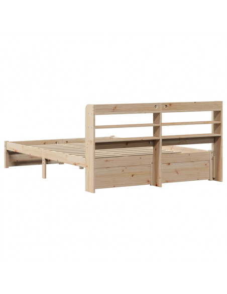 Giroletto con Testiera 140x200 cm in Legno Massello di Pino