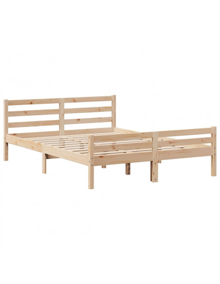 Giroletto con Testiera 140x200 cm in Legno Massello di Pino