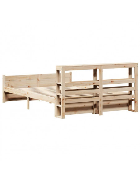 Giroletto con Testiera 150x200 cm in Legno Massello di Pino