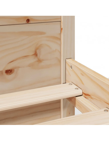 Giroletto con Testiera 150x200 cm in Legno Massello di Pino