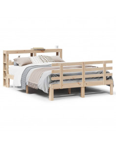 Giroletto con Testiera 150x200 cm in Legno Massello di Pino