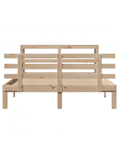 Giroletto con Testiera 150x200 cm in Legno Massello di Pino