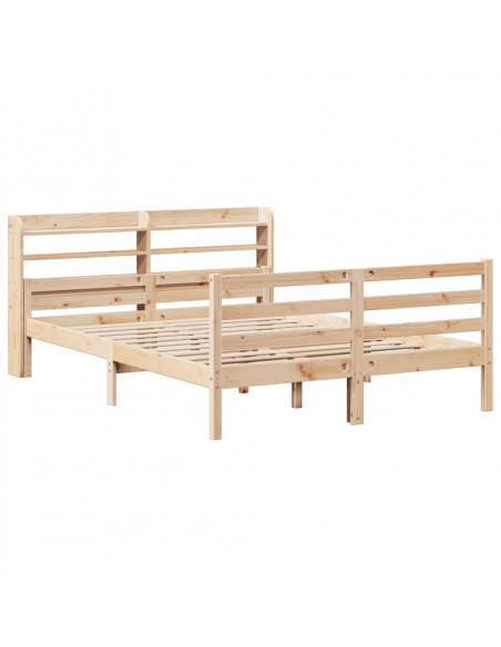 Giroletto con Testiera 150x200 cm in Legno Massello di Pino