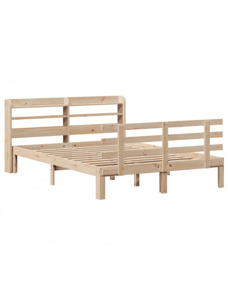 Giroletto con Testiera 150x200 cm in Legno Massello di Pino