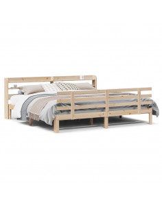 Giroletto con Testiera 180x200 cm Massello Pino