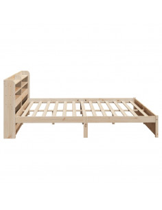 Giroletto con Testiera 200x200 cm in Legno Massello di Pino