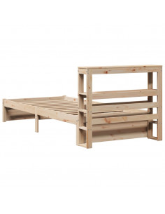 Giroletto con Testiera 75x190 cm in Legno Massello di Pino 2