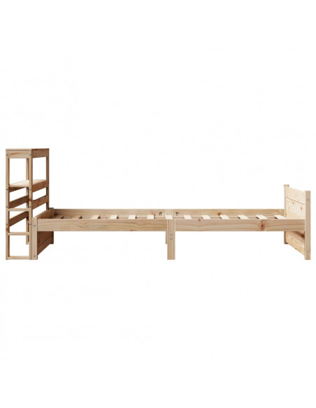 Giroletto con Testiera 75x190 cm in Legno Massello di Pino