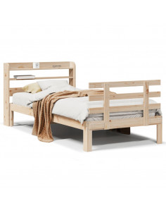 Giroletto con Testiera 90x200 cm in Legno Massello di Pino