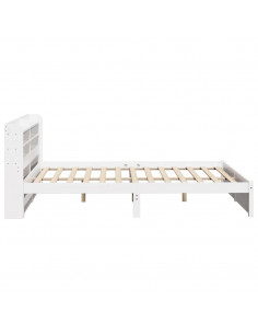 Giroletto con Testiera Bianco 150x200 cm Legno Massello di Pino