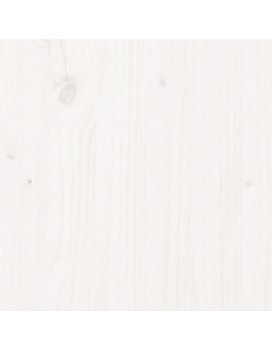 Giroletto con Testiera Bianco 75x190 cm Legno Massello di Pino