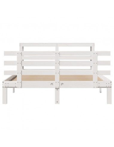 Giroletto con Testiera senza Materasso Bianco 140x190 cm