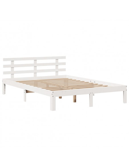 Giroletto con Testiera senza Materasso Bianco 140x190 cm