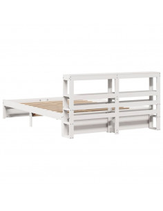 Giroletto con Testiera senza Materasso Bianco 140x190 cm 2