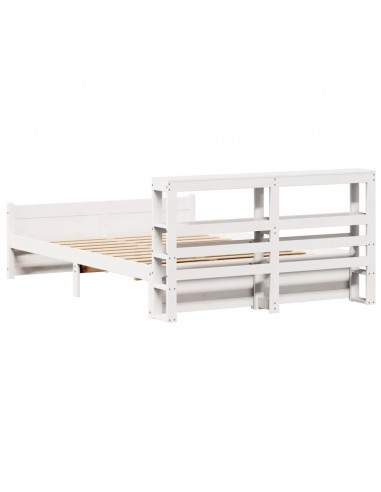 Giroletto con Testiera senza Materasso Bianco 140x200 cm