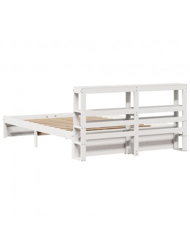 Giroletto con Testiera senza Materasso Bianco 140x200 cm