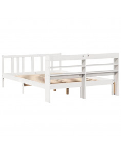 Giroletto con Testiera senza Materasso Bianco 140x200 cm 2